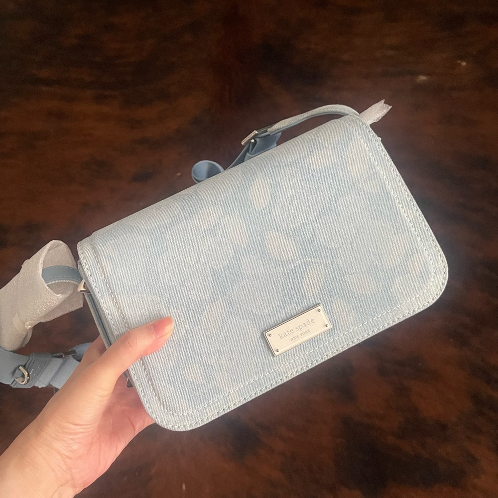 Kate Spade Light Blue Floral Crossbody Bag - Picture 3 of 8